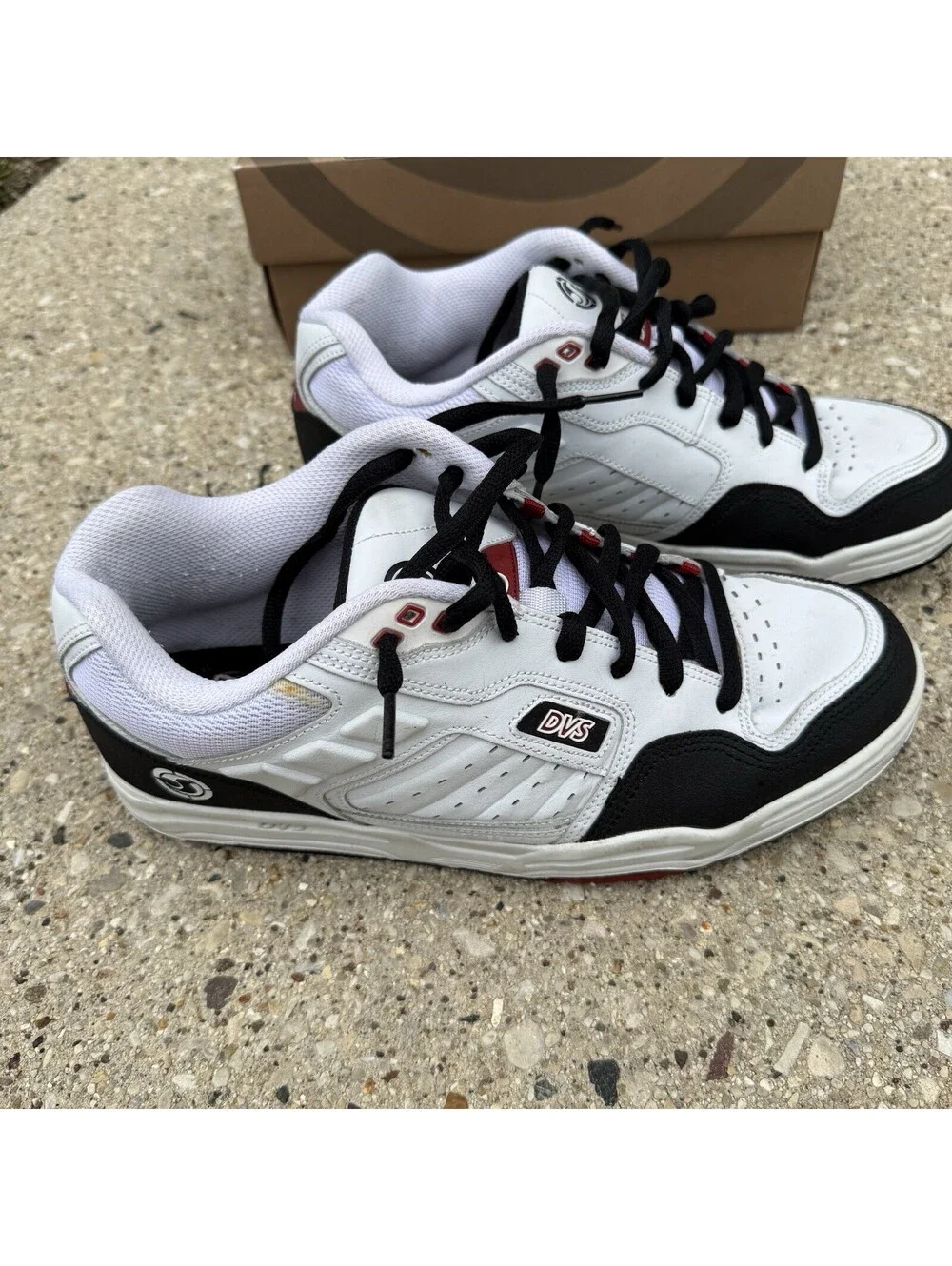 DVS Sequence Chunky Skate Shoes White/Black Size 12 W/ Box Rare Skateboarding